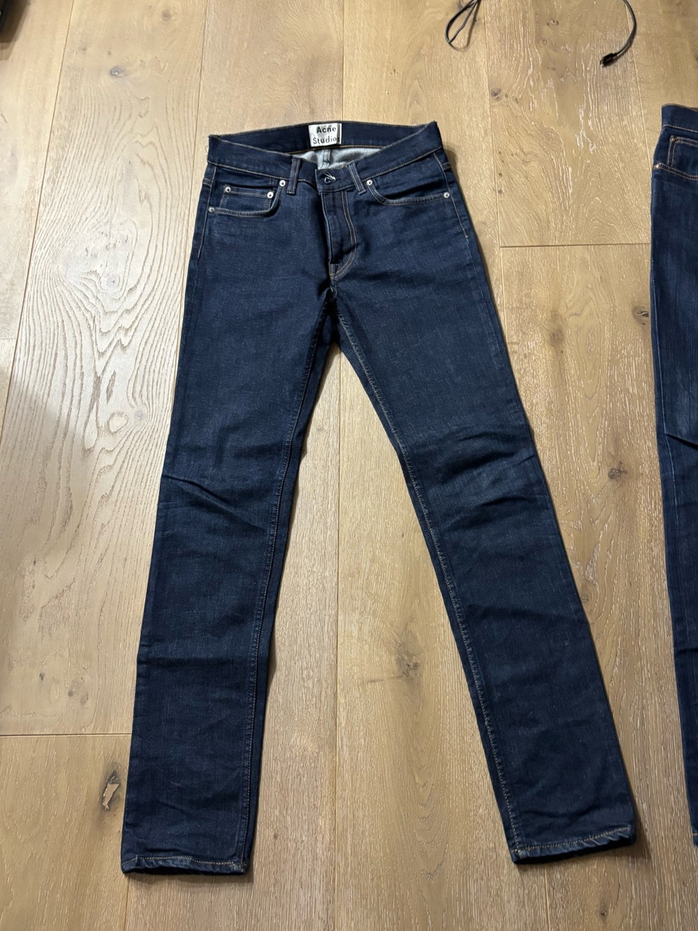 Acne Skinny Jeans in Dark Indigo Blue